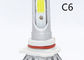 C6 自動 LED ヘッドライト電球 3000K 6000K オールインワン ファンレス Sin クーラー
